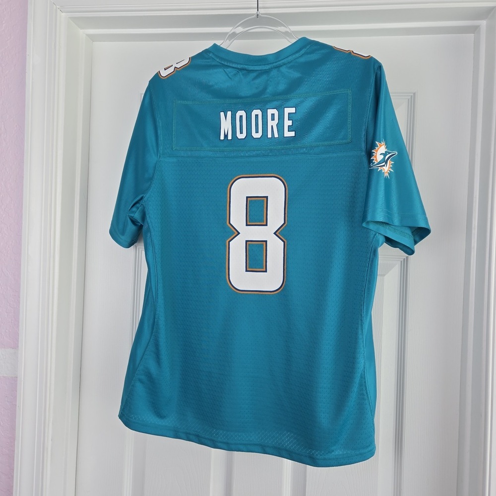 Miami Dolphins #8 Matt Moore Nike On Field NFL Jersey Aqua Youth Size L Football